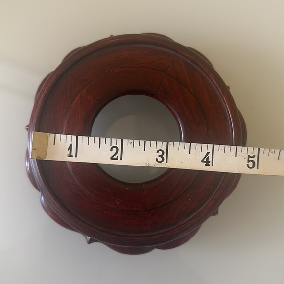 Vintage Chinese Solid Rosewood Round Display Stand - Picture 5 of 6